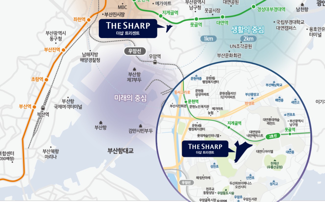 더샵 트리센트 단지 사진